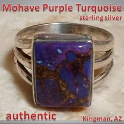Authentic Mojave Purple Turquoise Sterling Silver Ring Size 6 #7