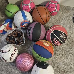 Soccer And Basketballs 