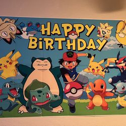Pokemon Birthday Banner 