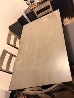 Dining table and 4 chairs and bench