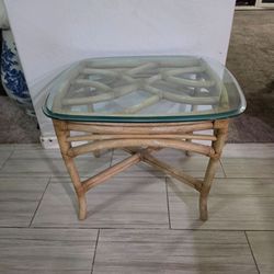 Glass end table