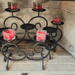 Fireplace Decorative Insert Candles Holder 