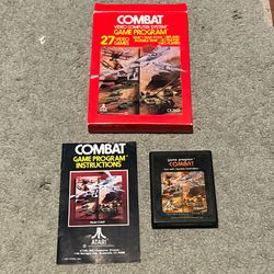 Combat Atari 2600 Video Game Cartridge 1978 CIB Complete Manual Box Tested