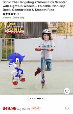 Sonic the Hedgehog 2-Wheel Kids Kick Scooter