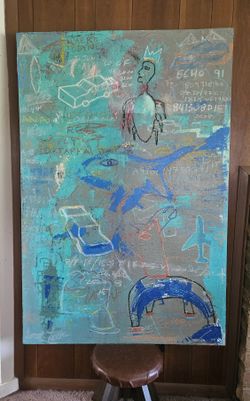 Abstract Original Painting- Signed. 60" X 40"