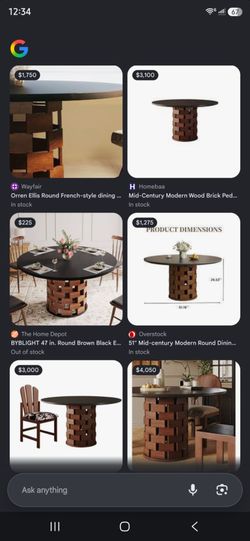 Table and chairs