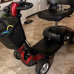 Pride Go Go Elite Traveller 4-Wheel mobility scooter.