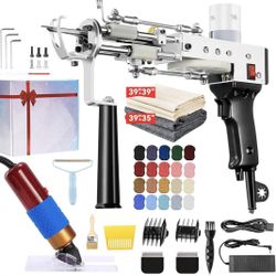 BESGEER Rug Tufting Gun with Carpet Trimmer Kit - Tuft Gun with Tufting-Shears, 2 in 1 Cut Loop Pile Carpet Gun& Carving Clippers, Rug Maker Machine S
