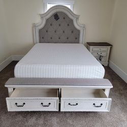 Master Suite Bedroom Furniture Set 🌟 Storage Bed Frame, Dresser, Mirror, Nightstand, Chest Of Drawers, Tall Dresser, Mattress ⭐ Military Discount, 