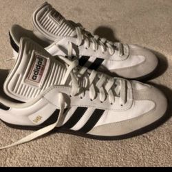 Adidas White Sambas Size Ten And A Half