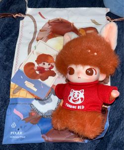 Pop Mart Dimoo World x Pixar Series Vinyl Plush Red Panda Mei Pendant