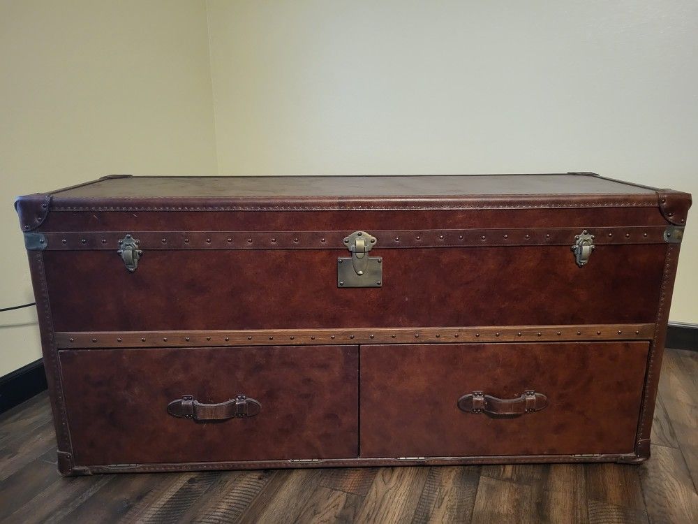 Steamer Trunk Entertainment Center 