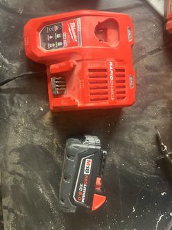 Milwaukee M18 And M12 Rapid Battery Charger & And M18 xc 5.0 Battery