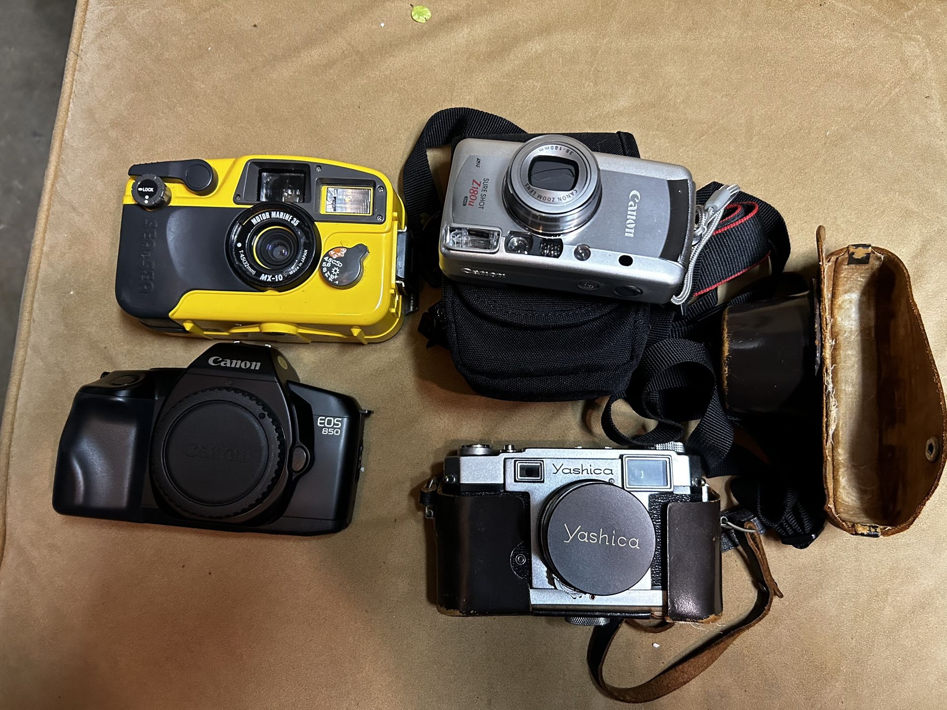 Film Cameras Set of 4 as is