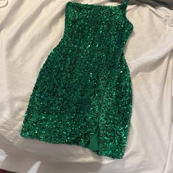 Green Sequence Dress
