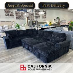 Modern Sleeper Sectional with Storage Chaise