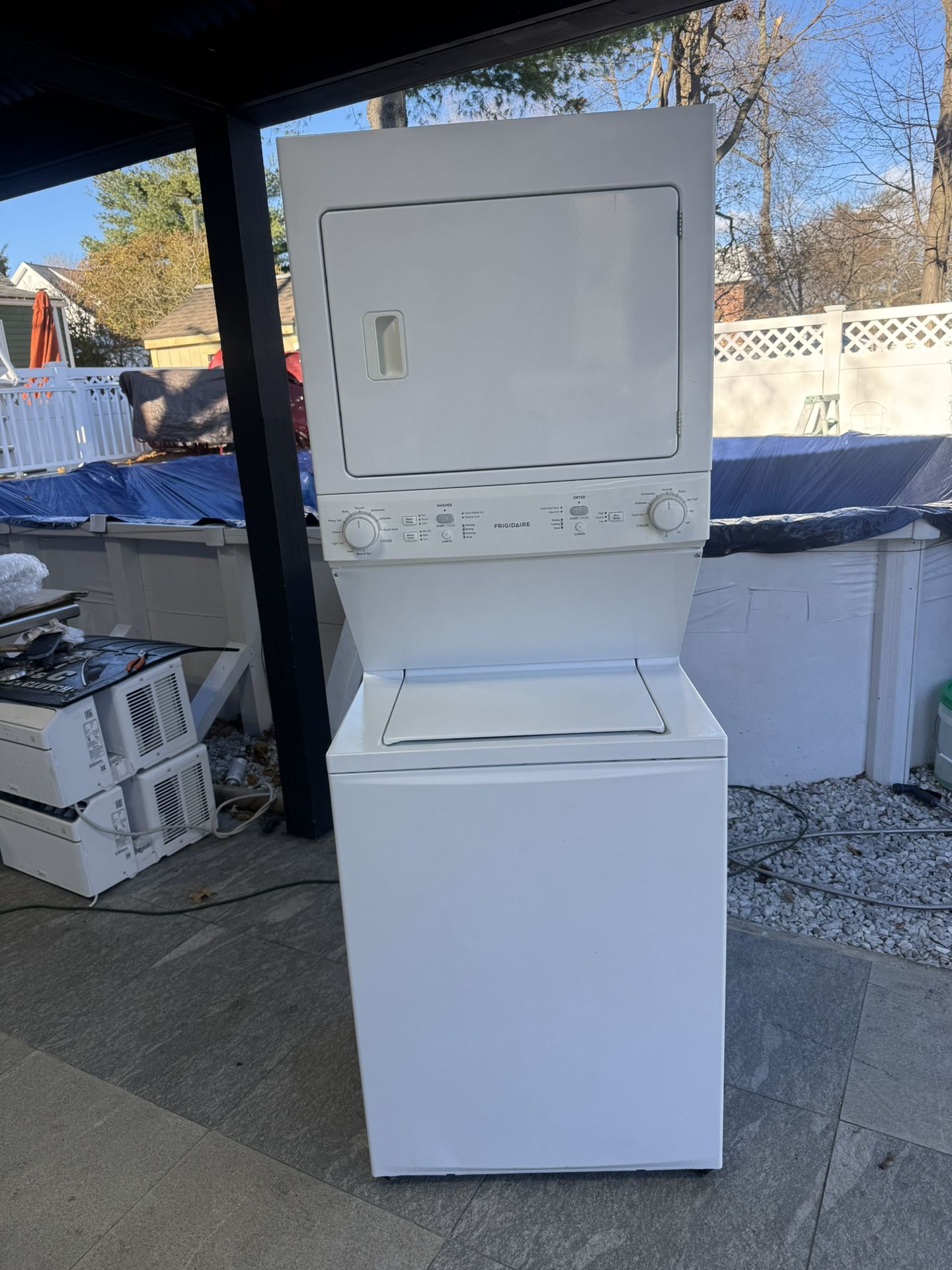 Frigidaire Washer And Electric Dryer Combo Working Perfect Clean One Receipt For 90 Days Warranty