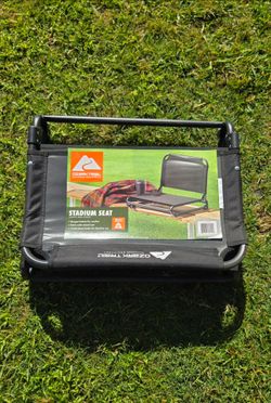 Black Canvas Folding Stadium Chair..New