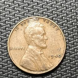 1940 Lincoln Wheat Cent Penny Coin 