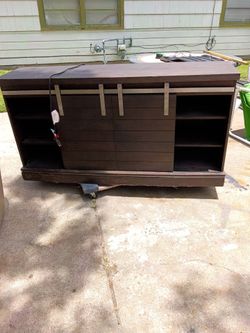 TV stand with fire place