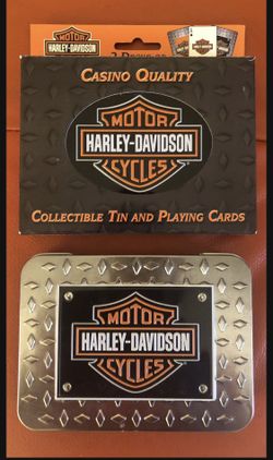 Harley Davidson Two Deck Playing Cards W/ Gift Tin