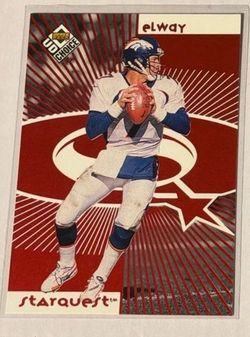 1997 UD Collectors Choice StarQuest Red #SQ83 John Elway Broncos