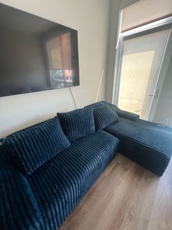 Dark blue couch