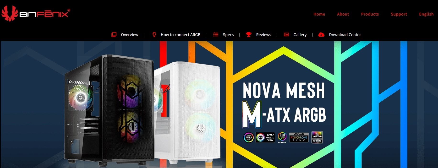 Bitfenix Nova Mesh M-ATX ARGB Desktop Computer Case