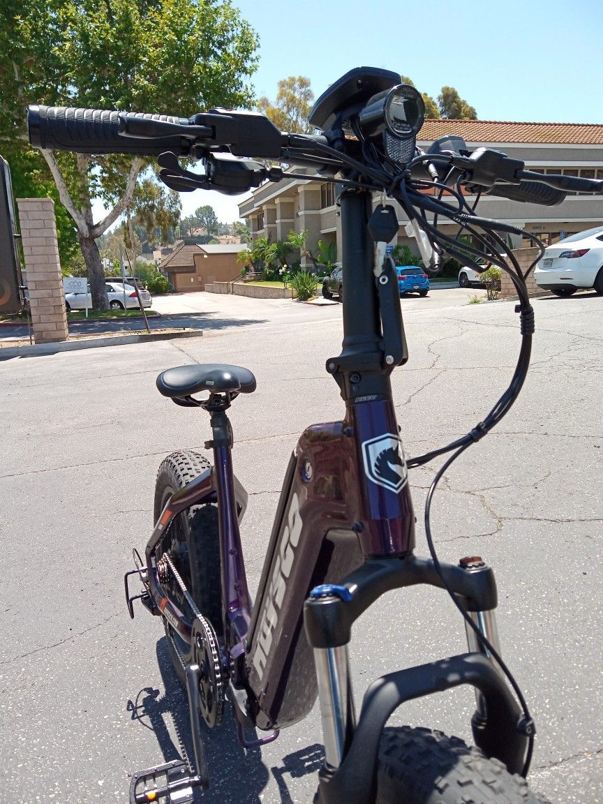 20"  Folding E-Bike – Dark Purple Step Thru