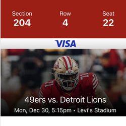 49ers vs Lions 12/30/2024