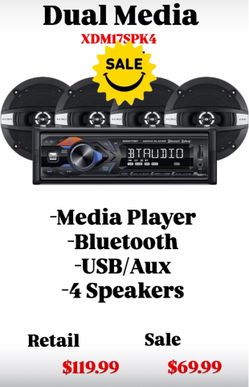 Dual Audio Stereo & 4 Speaker Package