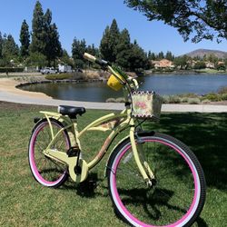 New 3 Speeds Hawaiian 🌺 Ladies Beach Cruiser Bike Bicycle Standard Adult Size 26” Tires Father’s Day