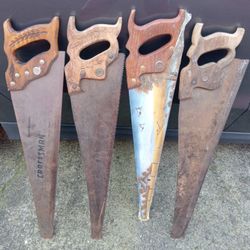 Four Vintage Hand Saws