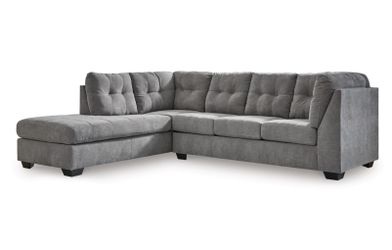 SECTIONAL WITH QUEEN SLEPEER -GRAY- [EASY CARE FABRIC] -NEW-
