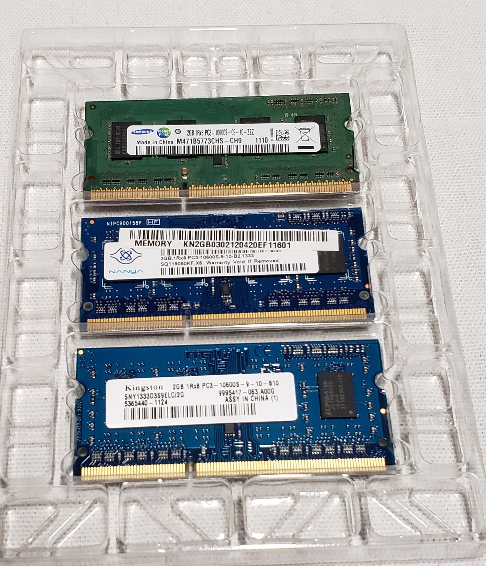 3 x 2GB DDR3 PC10600S Laptop Memory Upgrade