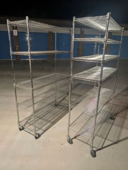 Stainless steel shelf with wheels