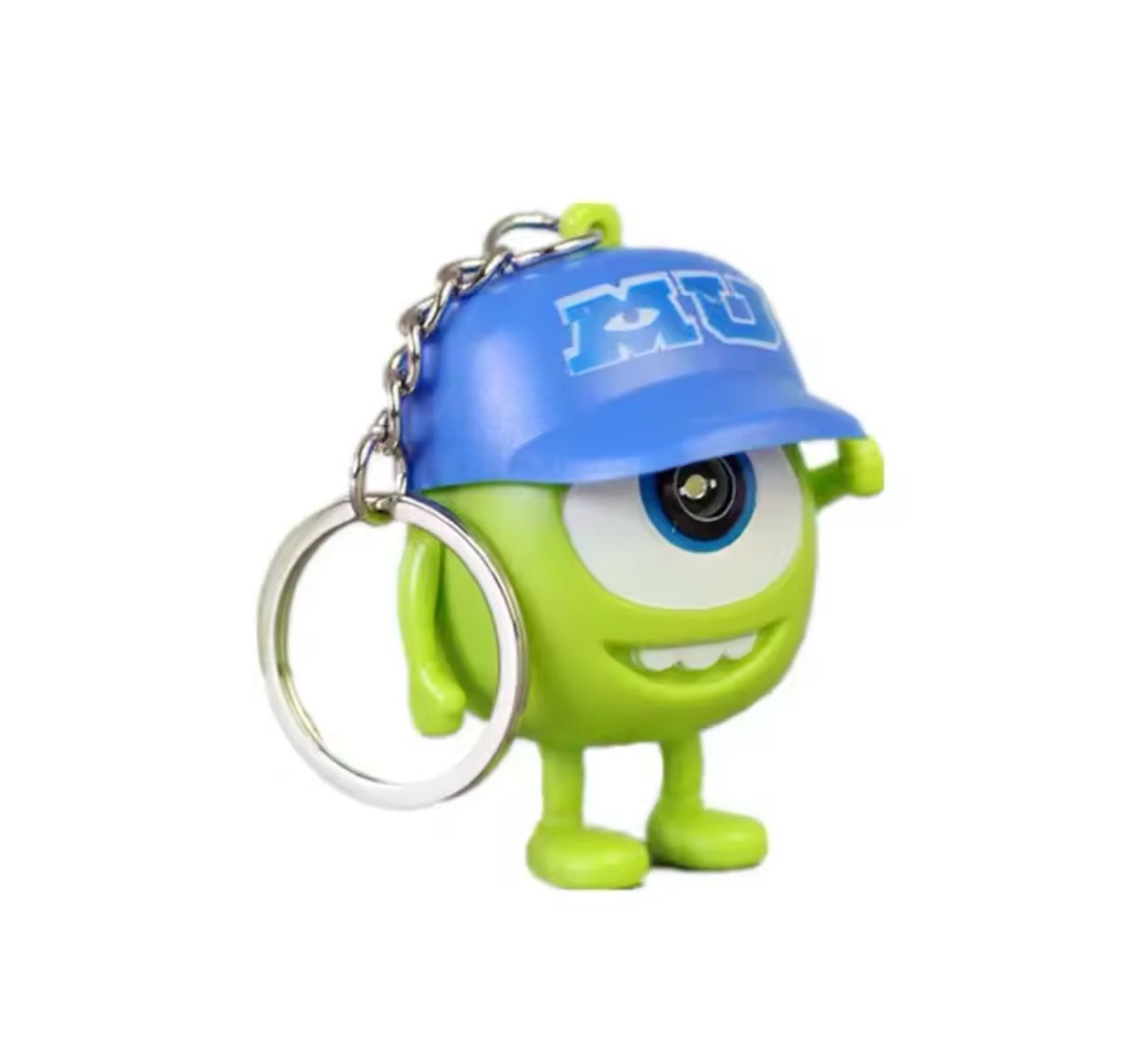 MINISO Monsters University Mike llavero luz LED sonido Anime Wazowski Mr.Q figuras de acción juguete
