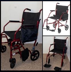 Wheelchair with Storage Bag and Removable Footrest