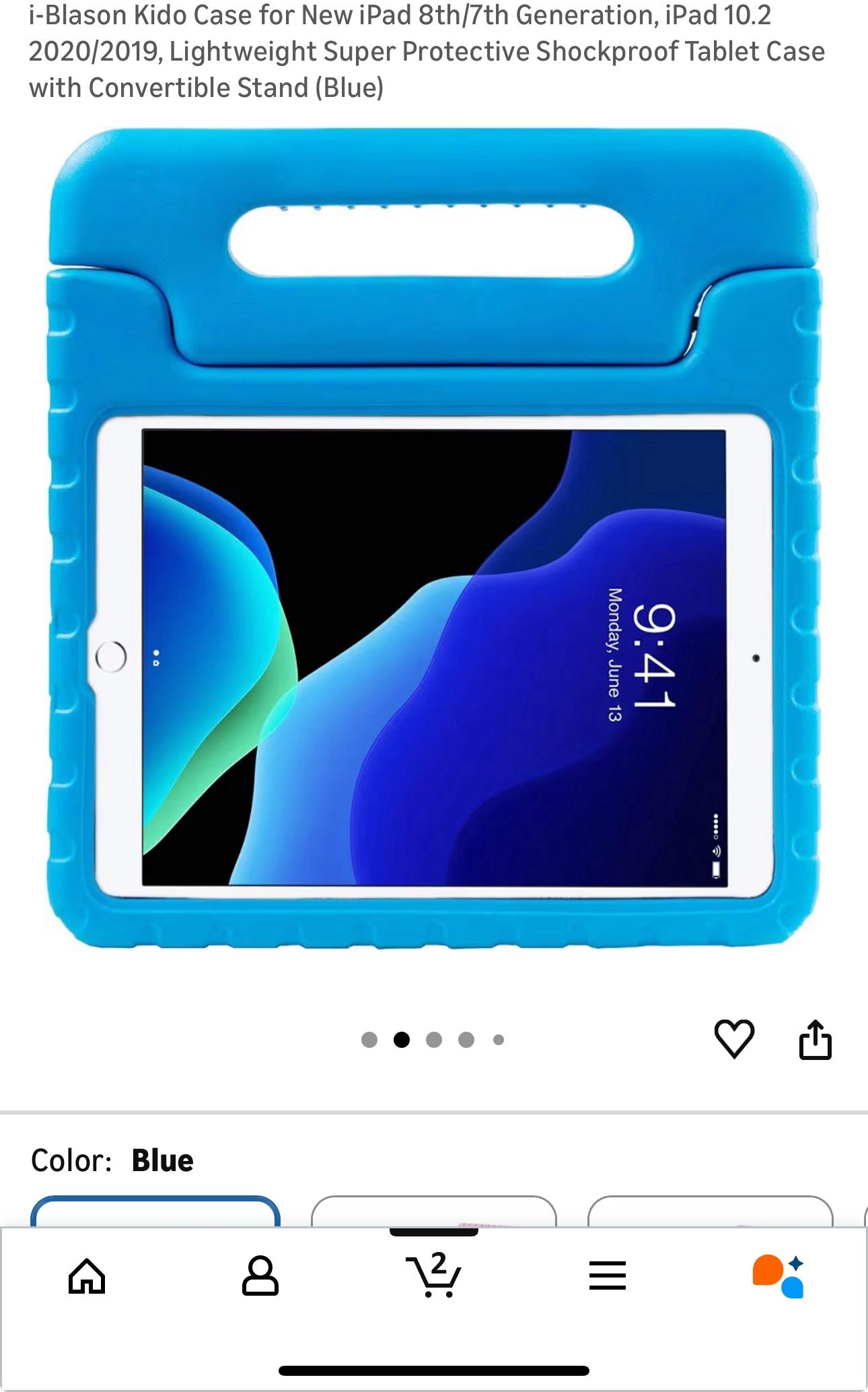 Case for New iPad 8th/7th Generation, iPad 10.2 2020/2019, Lightweight Super Protective Shockproof Tablet Case with Convertible Stand