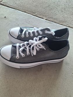 Gray Sparkly Converse