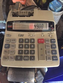 Sharp adding machine Dollars 