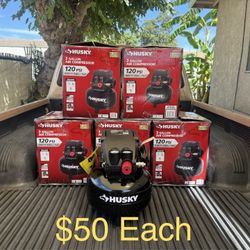 HUSKY 3 Gal. 120 PSI Portable Electric Pancake Air Compressor **$50 Each**