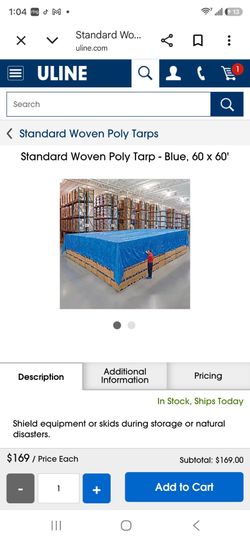 60' x 60' TARP ULINE