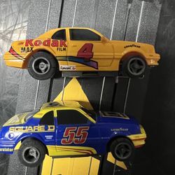 2 Lifelike Slot Cars And Track $50