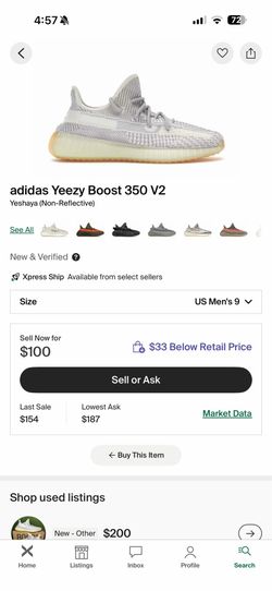 Adidas Yeezy Boost 350 V2 Yeshaya (Non-Reflective) | Men’s Size 9 | Excellent Condition