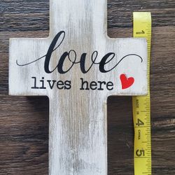 Wooden Decorative Cross with Message