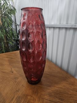 Red Glass Vase