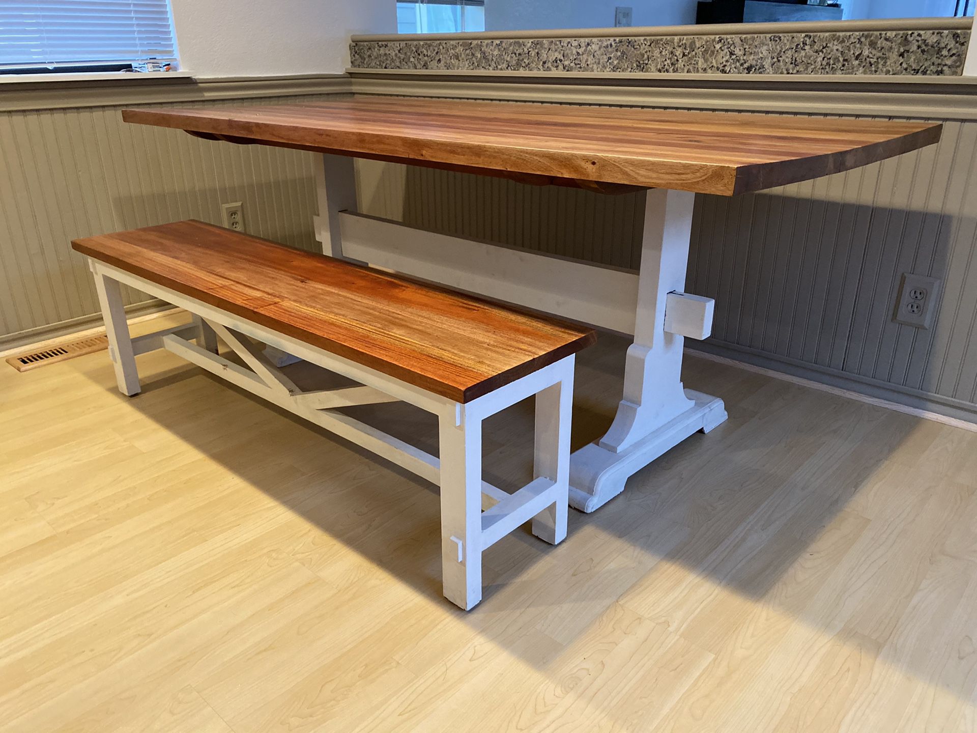 Farmhouse Dining Table with bench