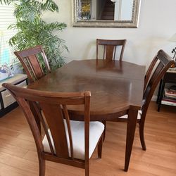 Solid wood dining table +6 chairs seat seats 4 to 10 people