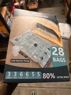 SUOCO Vacuum Storage Bags 28-Pack with Electric Pump